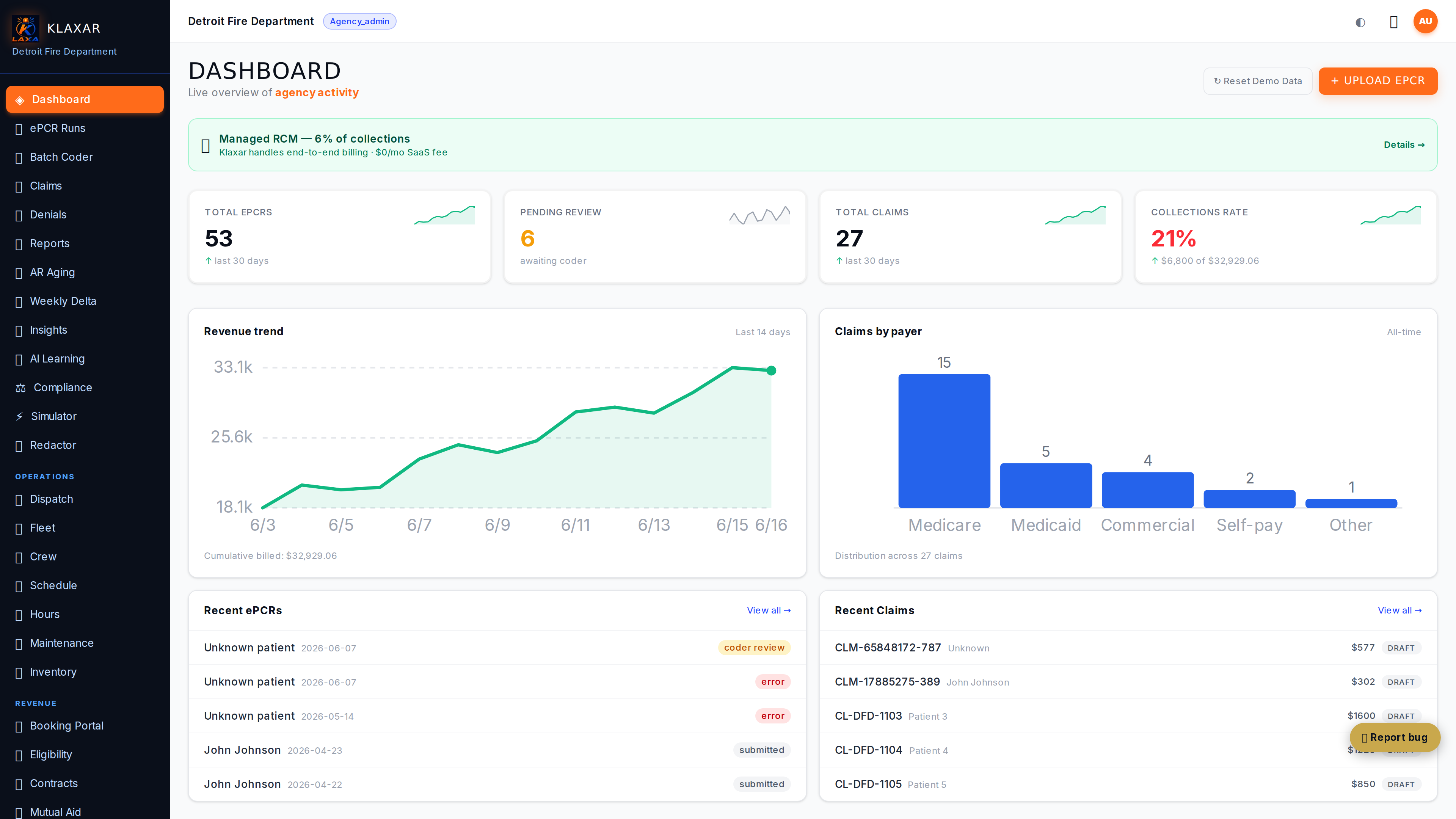 KLAXAR application screenshot