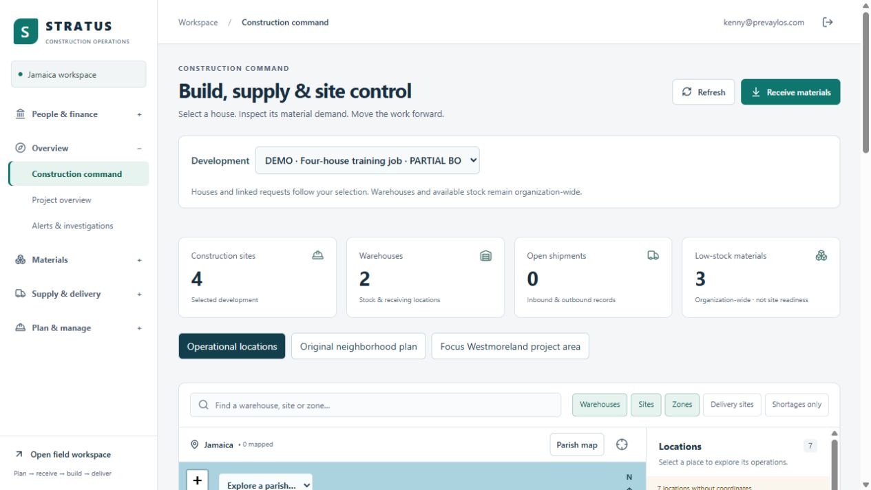 STRATUS OS application screenshot
